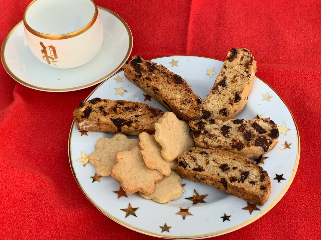 Biscotti with Chocolate and apricots
